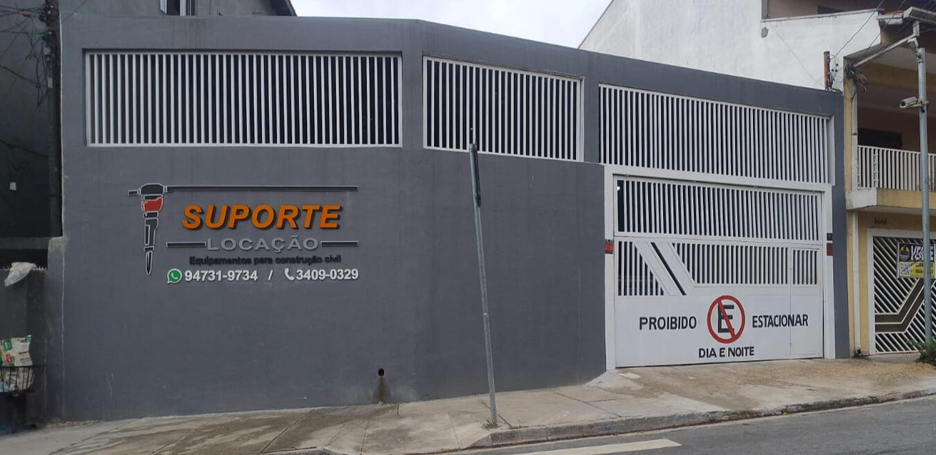 Fachada da Suporte Locação - Equipamentos para construção civil